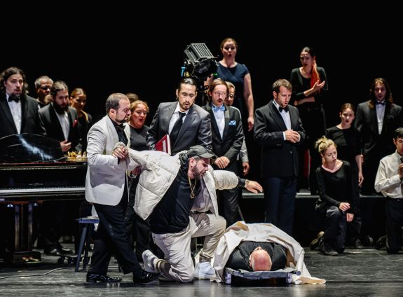 Opernfestspiele Heidenheim_2026_MACBETH_David Esteban, Don Lee, Santiago Bürgi, Oliver von Fürich, Chor_©_Oliver Vogel